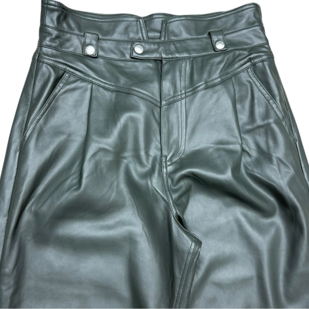 BLANKNYC Green Faux Leather High Waist Tapered Pants Size 30 - Picture 6 of 15